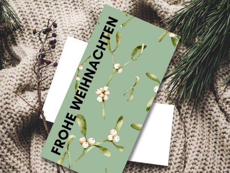 weihnachtskarten-grusskartenwelt-mockup-mistel grusskartenwelt Mistel Weihnachtskarte