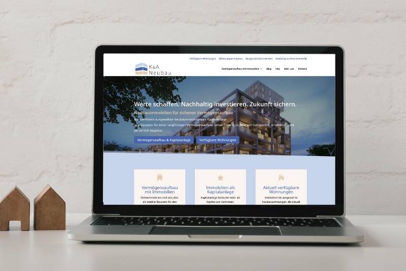 Webseite K&A Neubau Referenzen hhoch2