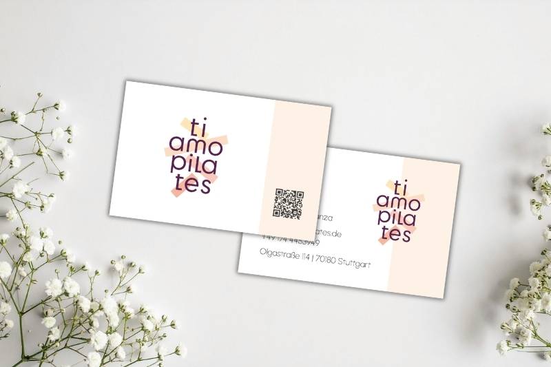 Ti Amo Pilates Visitenkarte Projekt hhoch2